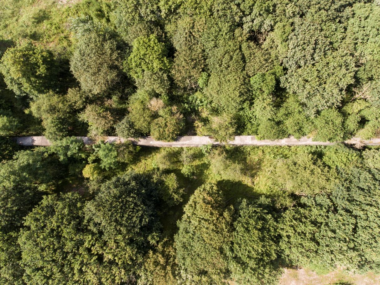 Tankmuur gezien vanuit de lucht (Arthur van Beveren)